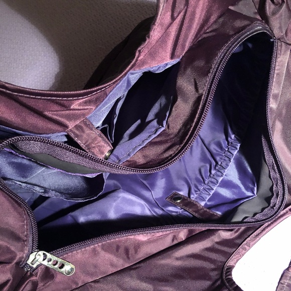 Nylon Tote with Laptop Pocket - Purple - Picture 5 of 6